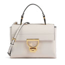 Borsa Donna a Mano con Tracolla COCCINELLE Linea Arlettis in Pelle colore Lambskin White