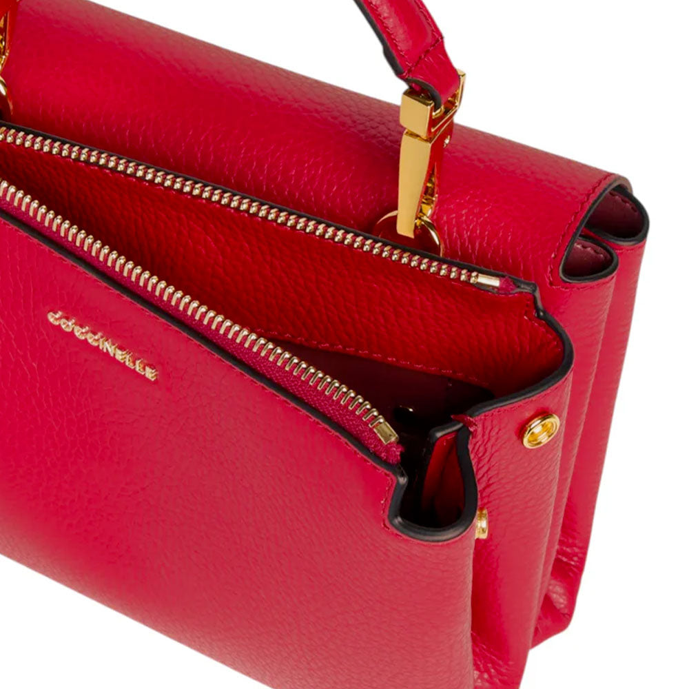 Borsa Donna a Mano con Tracolla COCCINELLE Linea Arlettis in Pelle colore Scarlet