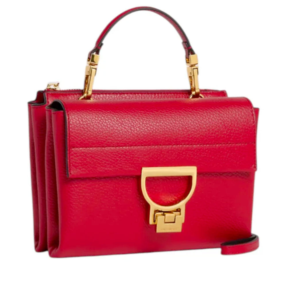 Borsa Donna a Mano con Tracolla COCCINELLE Linea Arlettis in Pelle colore Scarlet