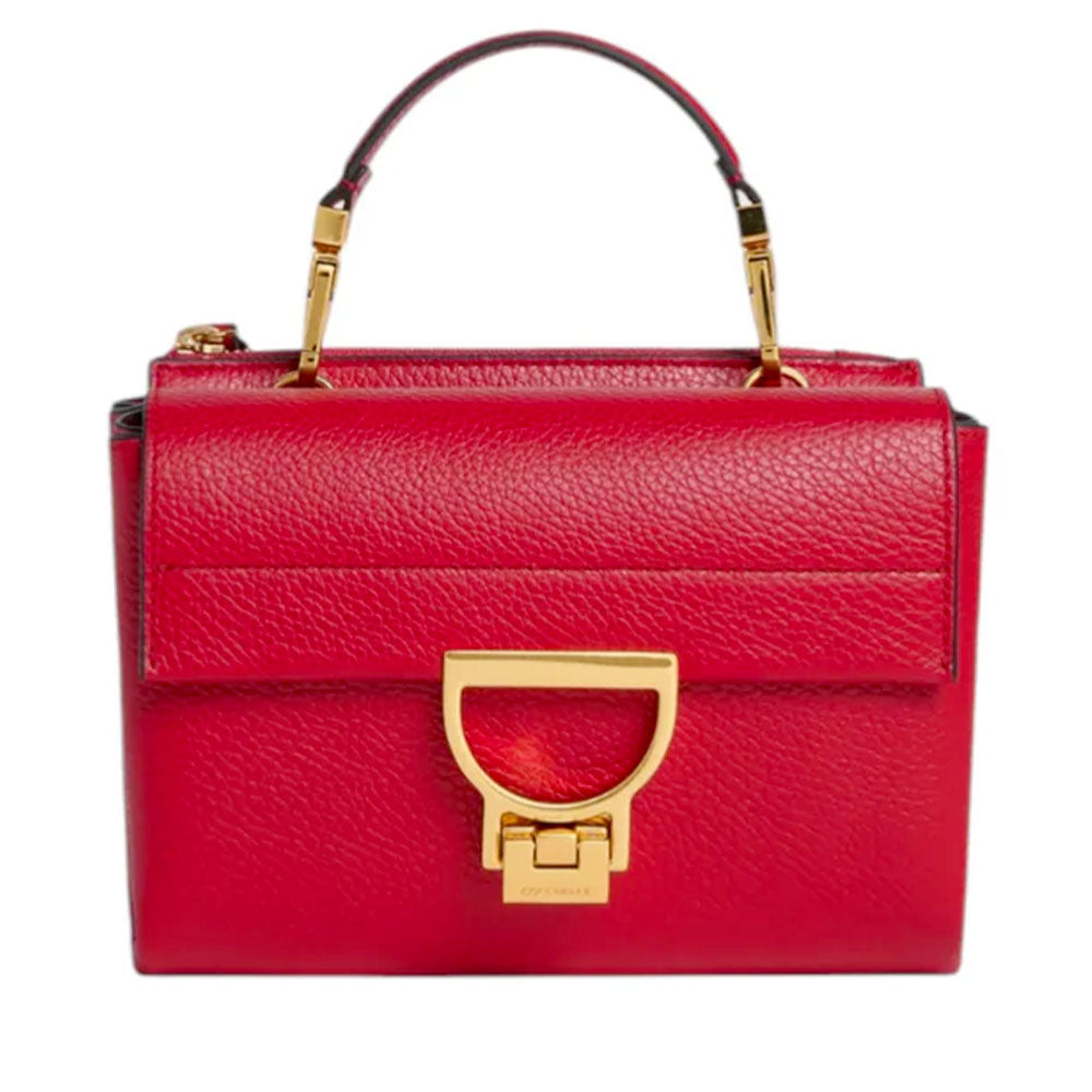 Borsa Donna a Mano con Tracolla COCCINELLE Linea Arlettis in Pelle colore Scarlet