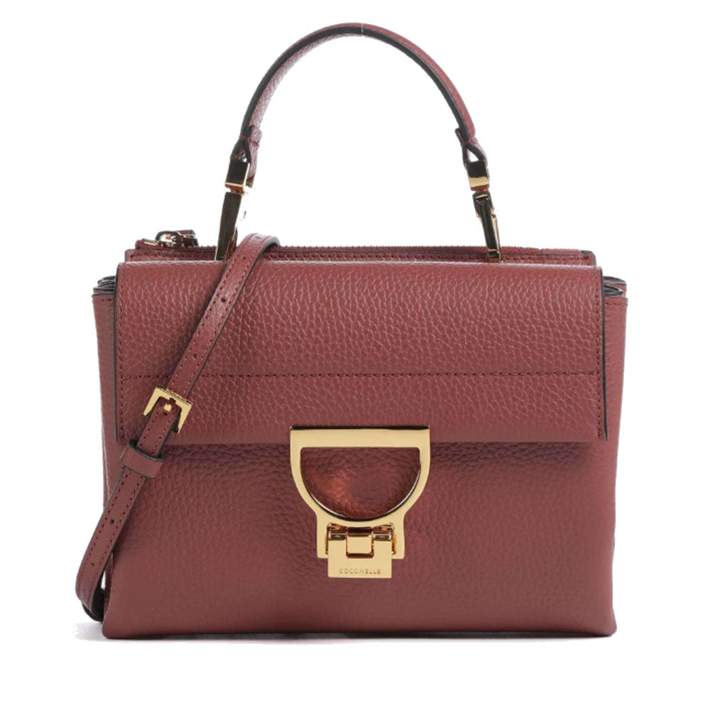 Borsa Donna a Mano con Tracolla COCCINELLE Linea Arlettis in Pelle colore Brandy