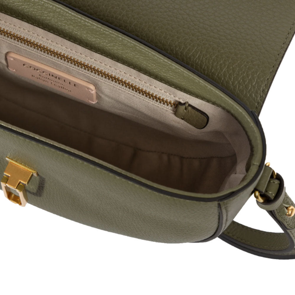 COCCINELLE Damen-Umhängetasche aus Leder Beat Soft Medium Linie Farbe Laurel Green