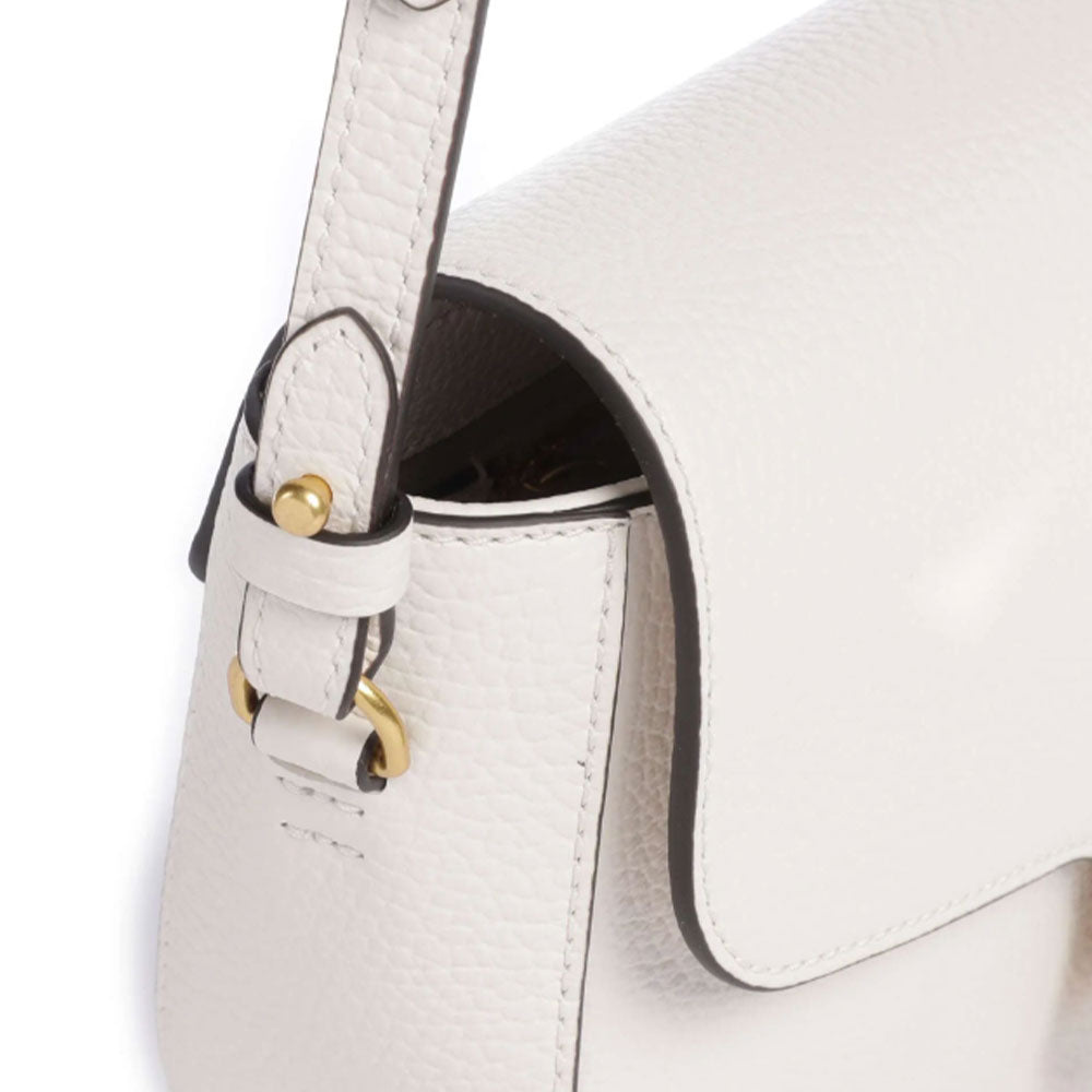 COCCINELLE Damen-Umhängetasche aus Leder Beat Soft Medium-Linie, Farbe Weiß