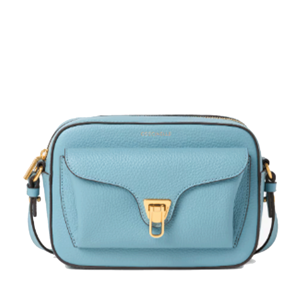 Borsa Donna a Tracolla COCCINELLE in Pelle Artic Blue linea Beat Soft Misura Small