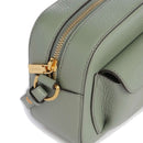 COCCINELLE Damen-Umhängetasche aus grünem Leder, Beat Soft Line, mittlere Größe