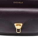 COCCINELLE Damen Umhängetasche aus Prune Leder, Beat Soft Line, Mittlere Größe