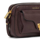 COCCINELLE Damen-Umhängetasche aus Fondant-braunem Leder der Linie Beat Soft, mittlere Größe