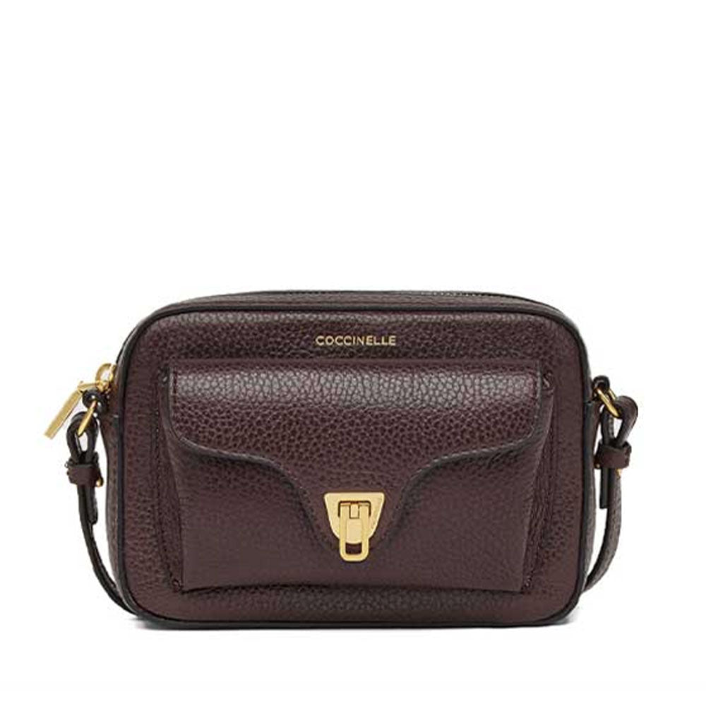 Borsa Donna a Tracolla COCCINELLE in Pelle Fondant Brown linea Beat Soft Misura Media