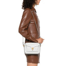 COCCINELLE Damen Umhängetasche aus Snow Leder, Beat Soft Line, Mittlere Größe