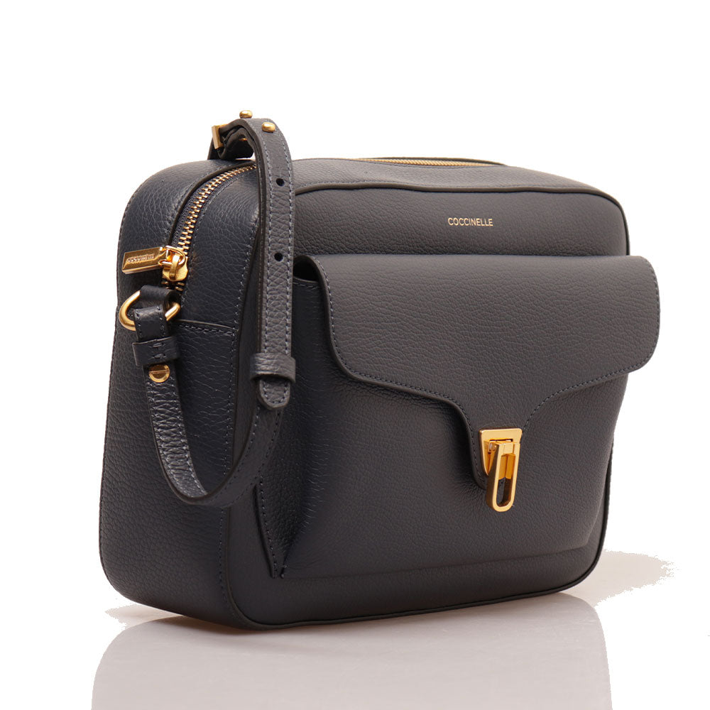 Borsa Donna a Tracolla COCCINELLE in Pelle Midnight Blue linea Beat Soft