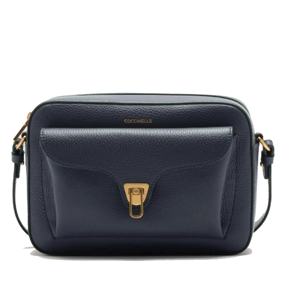 Borsa Donna a Tracolla COCCINELLE in Pelle Midnight Blue linea Beat Soft Misura Large