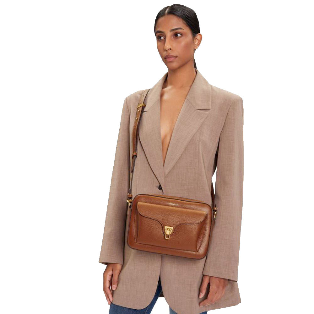 Borsa Donna a Tracolla COCCINELLE in Pelle Seagrass linea Beat Soft Misura Large