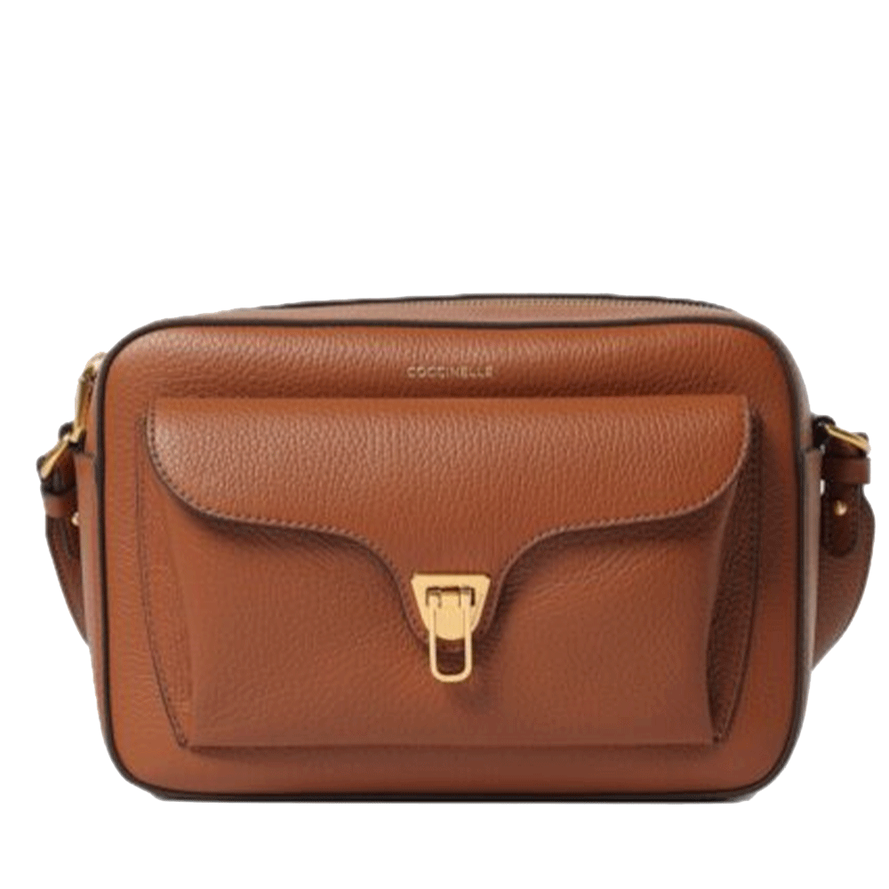 Borsa Donna a Tracolla COCCINELLE in Pelle Cognac linea Beat Soft Misura Large