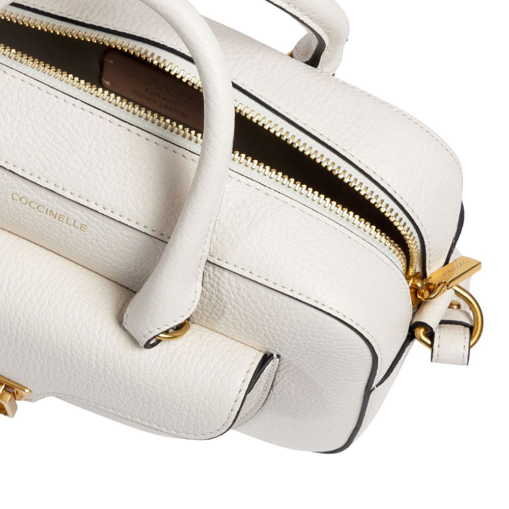 COCCINELLE Damen Handtasche aus Leder Beat Soft Line Farbe Weiß