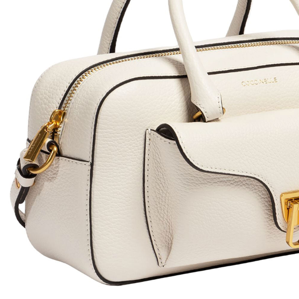 COCCINELLE Damen Handtasche aus Leder Beat Soft Line Farbe Weiß