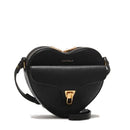 Borsa Donna a Tracolla Mini COCCINELLE a Forma di Cuore in Pelle Nera linea Beat Soft