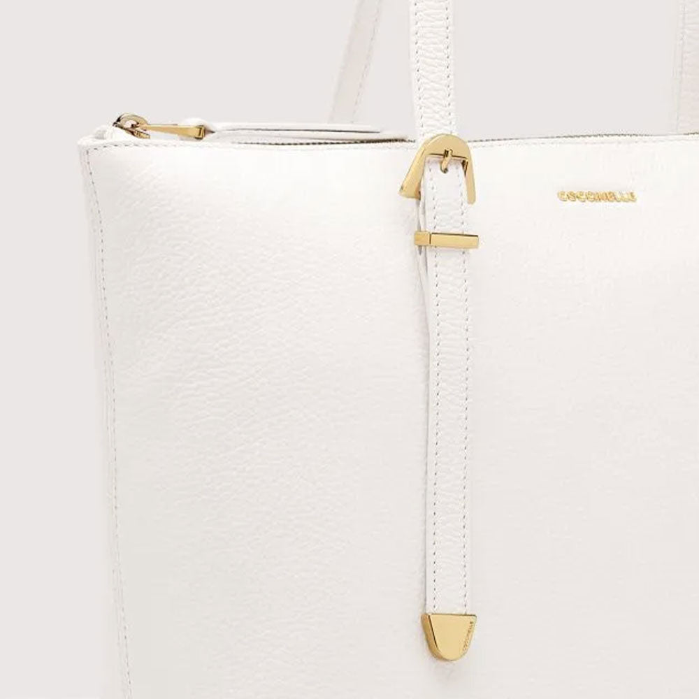 Coconut Milk Leather Medium Tote Bag COCCINELLE Gleen