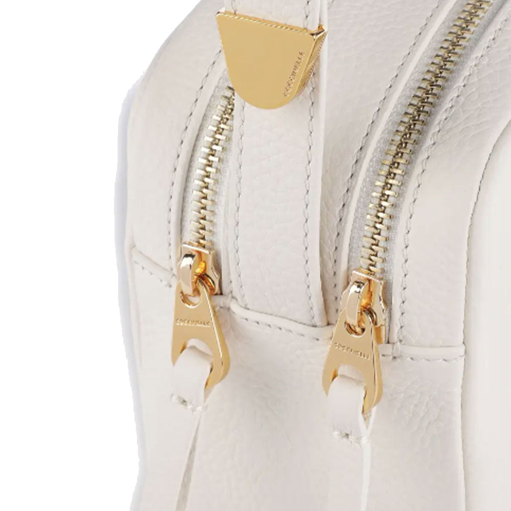 COCCINELLE Damen Umhängetasche aus Leder Gleen Line Coconut Milk Color