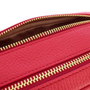 COCCINELLE Damen-Umhängetasche aus Leder der Gleen-Linie, Cranberry-Farbe