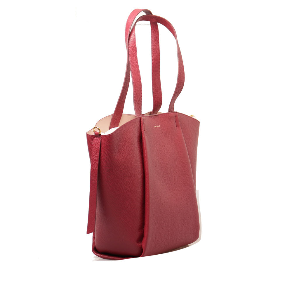 Borsa Donna a Mano COCCINELLE in Pelle linea Boheme Large colore Garnet Red