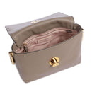 Borsa Donna a Tracolla COCCINELLE in Pelle Linea Liya Signature colore Warm Taupe