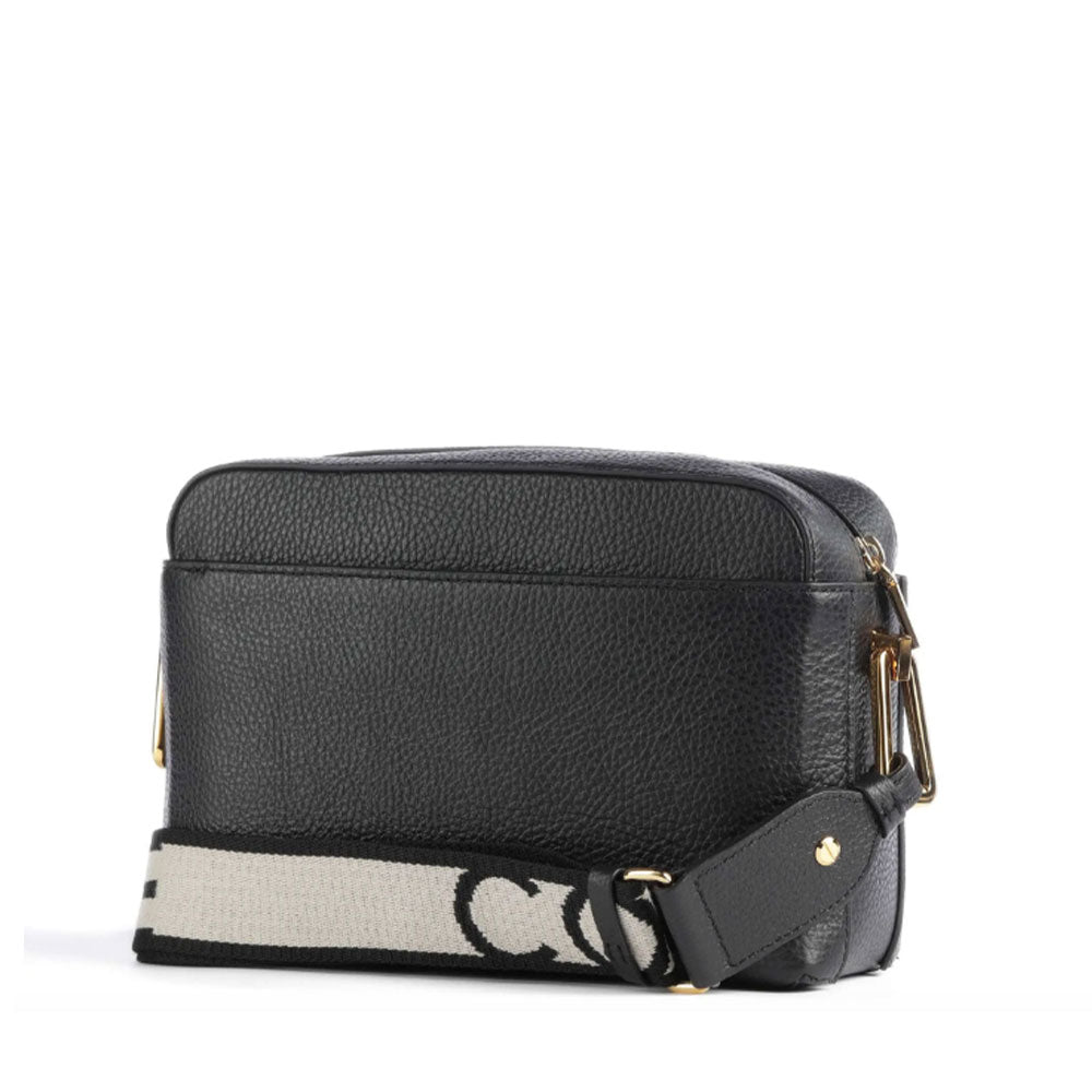 Borsa Donna a Tracolla chiusa con Zip COCCINELLE in Pelle Linea Liya Signature colore Nero