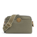 Borsa Donna a Tracolla chiusa con Zip COCCINELLE in Pelle Linea Liya Signature colore Laurel Green