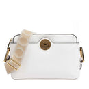 Borsa Donna a Tracolla chiusa con Zip COCCINELLE in Pelle Linea Liya Signature colore Brillant White
