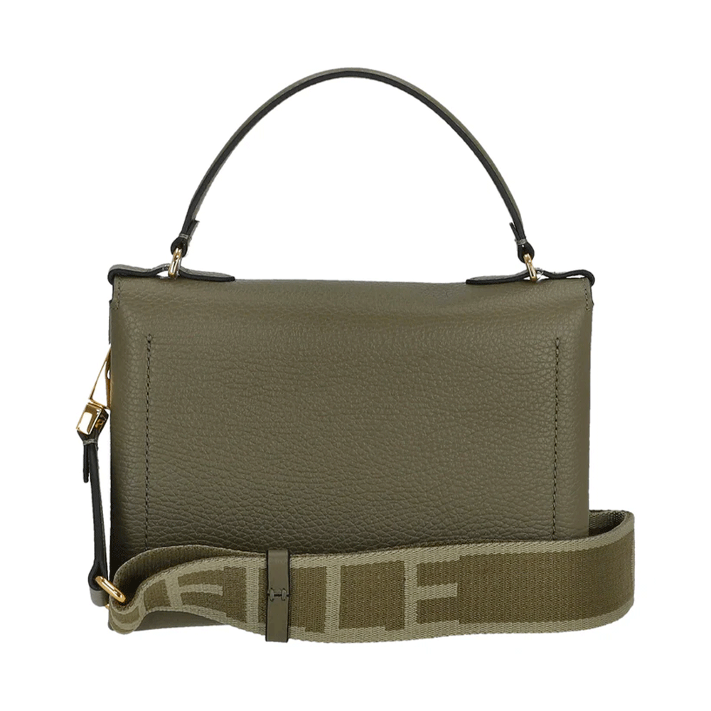 Borsa Donna a Mano con Tracolla COCCINELLE in Pelle Linea Arlettis Signature colore Laurel Green