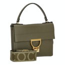 Borsa Donna a Mano con Tracolla COCCINELLE in Pelle Linea Arlettis Signature colore Laurel Green