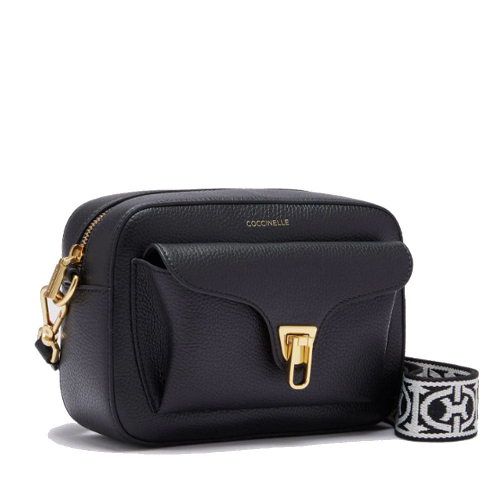 Borsa Donna a Tracolla COCCINELLE in Pelle Colore Nero linea Beat Soft - E1NOF150201