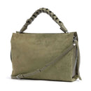 COCCINELLE Damenhandtasche aus Wildleder, Linie Boheme Suede, Farbe Laurel Green