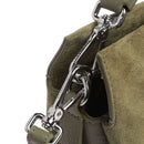 COCCINELLE Damenhandtasche aus Wildleder, Linie Boheme Suede, Farbe Laurel Green