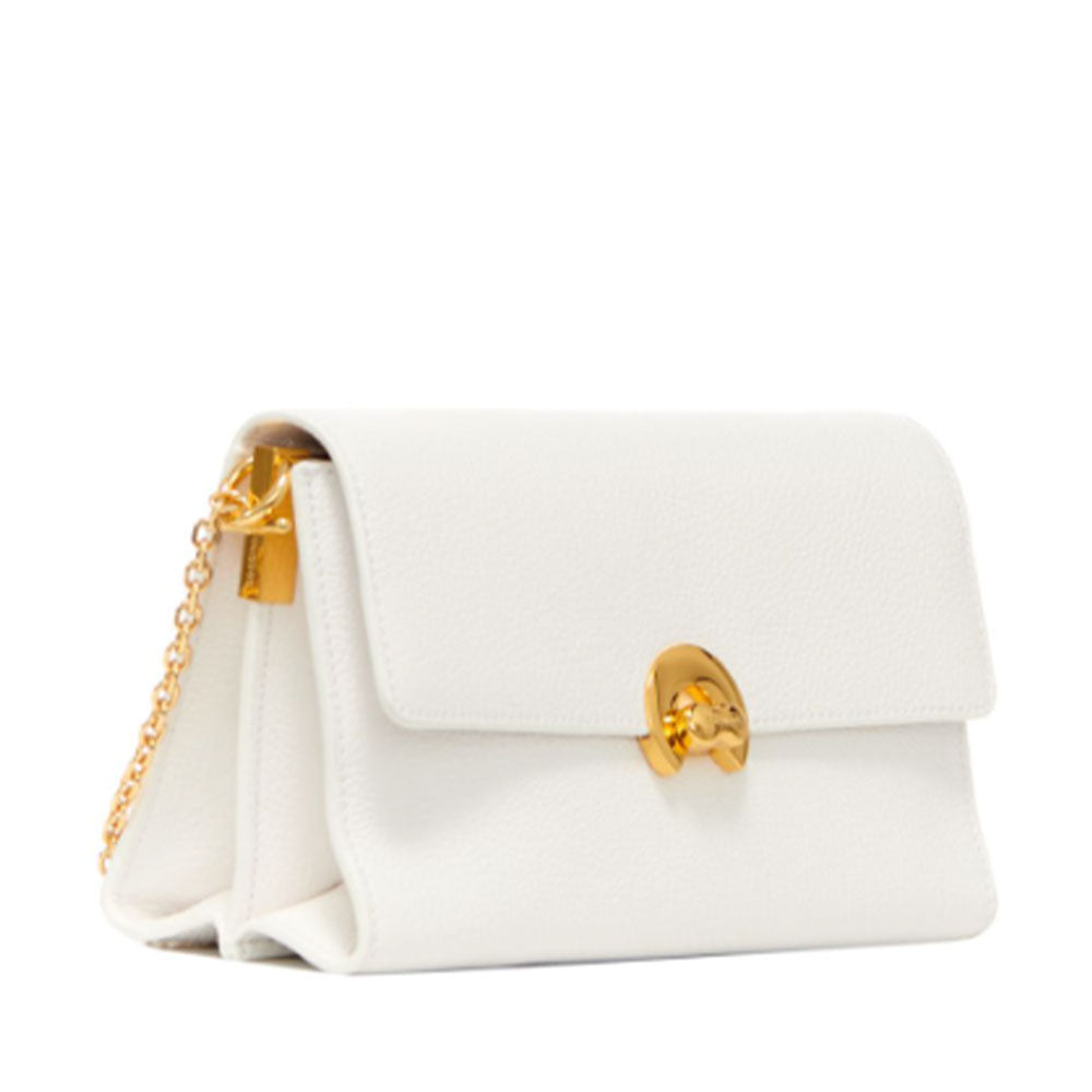 Borsa Donna a Tracolla COCCINELLE in Pelle linea Binxie Medium colore Brillant White