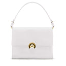 Borsa Donna a Mano con Tracolla COCCINELLE linea Binxie in Pelle Brillant White