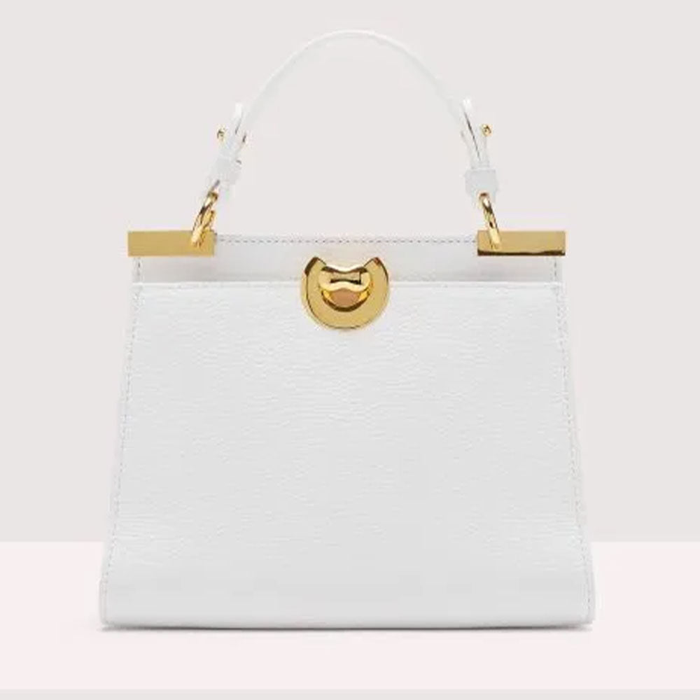 Borsa Donna a Mano COCCINELLE linea Binxie Small in Pelle Brillant White