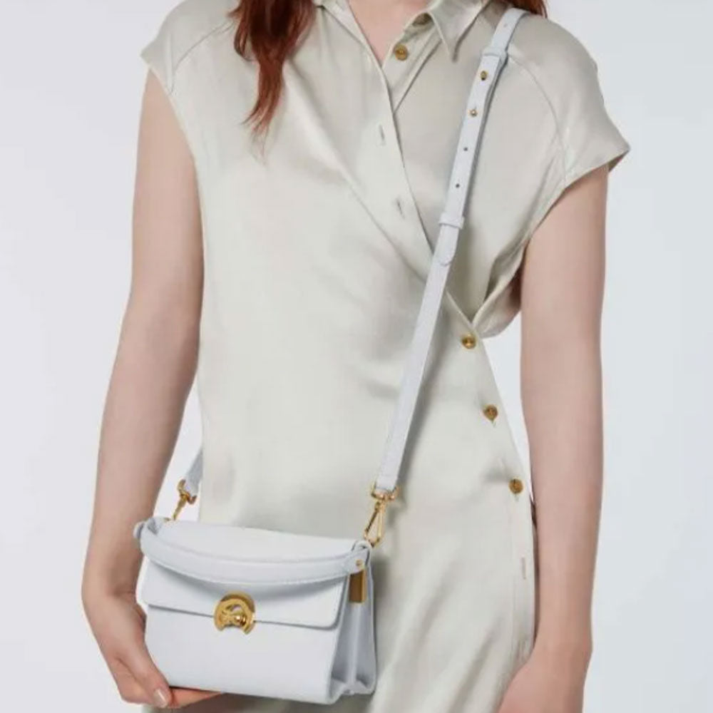 Borsa Donna a Mano con Tracolla COCCINELLE in Pelle linea Binxie Small colore Tangerine