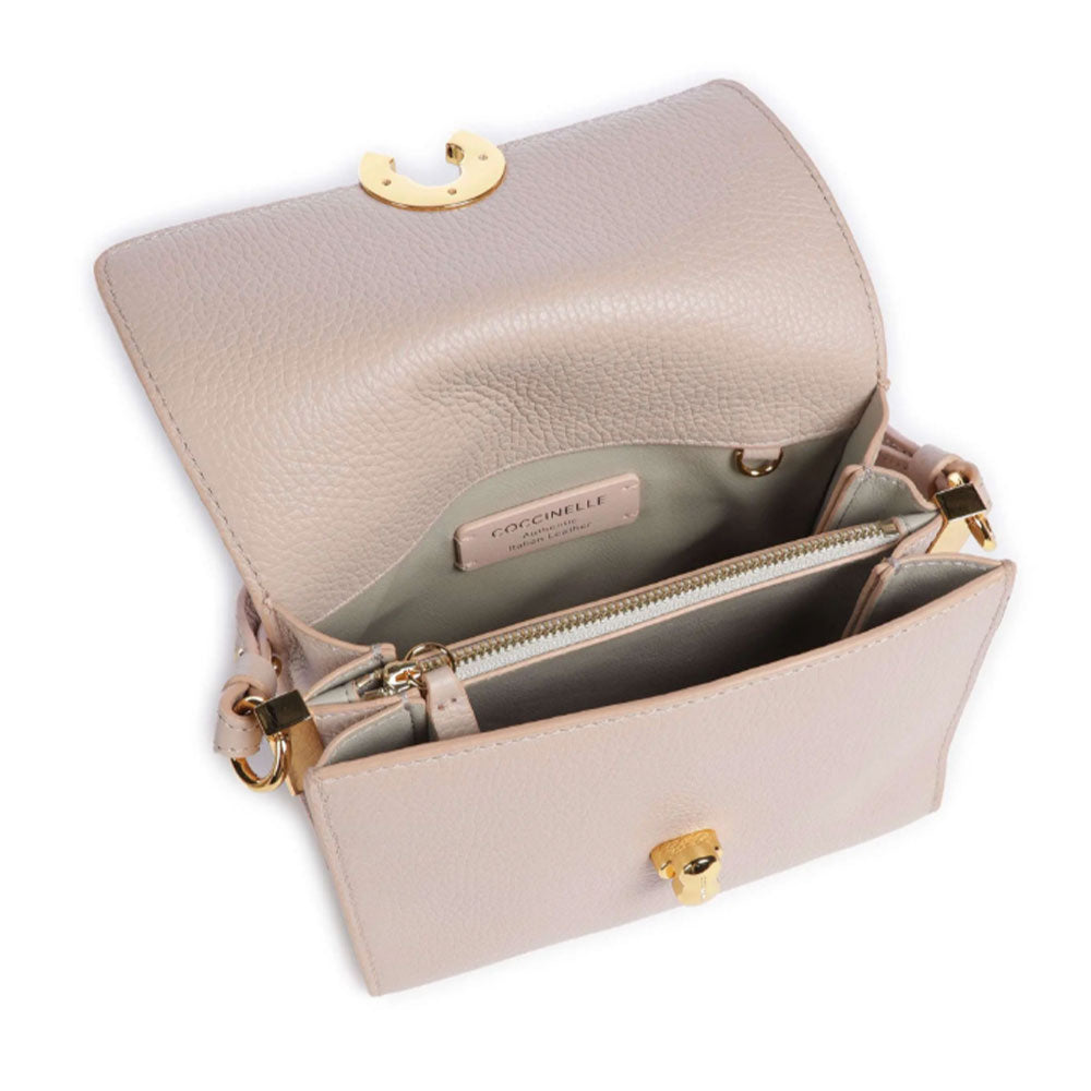 Borsa Donna a Mano con Tracolla COCCINELLE in Pelle linea Binxie Small colore Powder Pink
