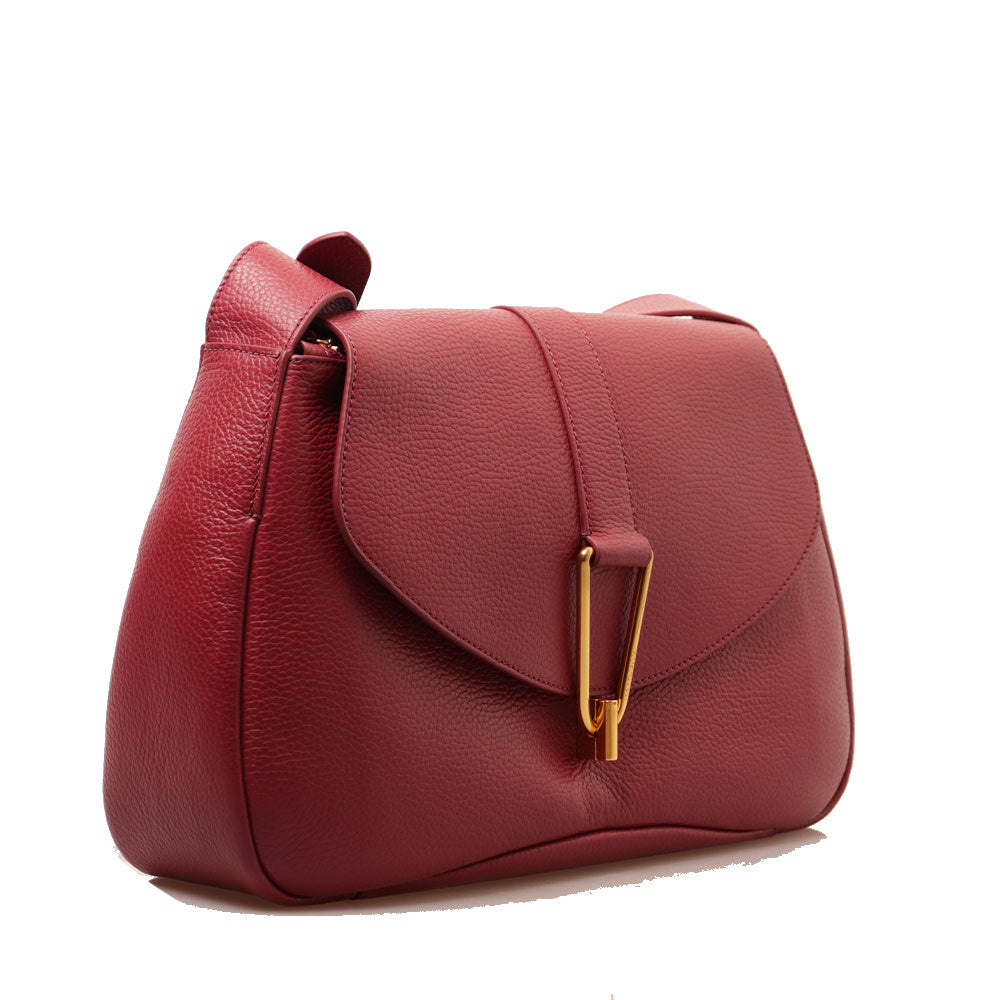Borsa Donna a Spalla COCCINELLE linea Himma Medium in Pelle Garnet Red