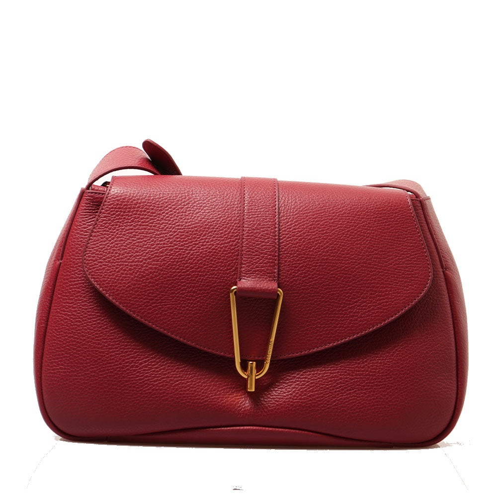 Borsa Donna a Spalla COCCINELLE linea Himma Medium in Pelle Garnet Red