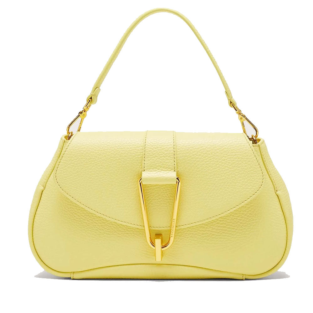 Borsa Donna a Mano con Tracolla COCCINELLE in Pelle linea Himma colore Lime Wash