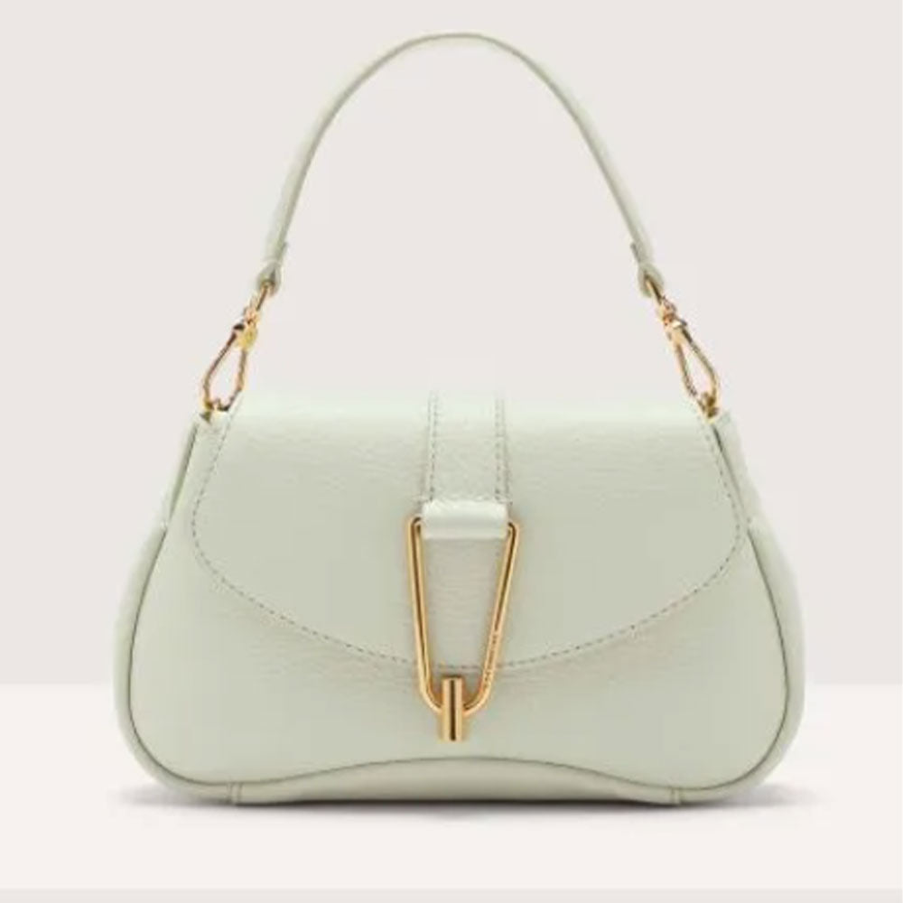 Borsa Donna a Mano con Tracolla COCCINELLE in Pelle linea Himma colore Celadon Green Misura Piccola