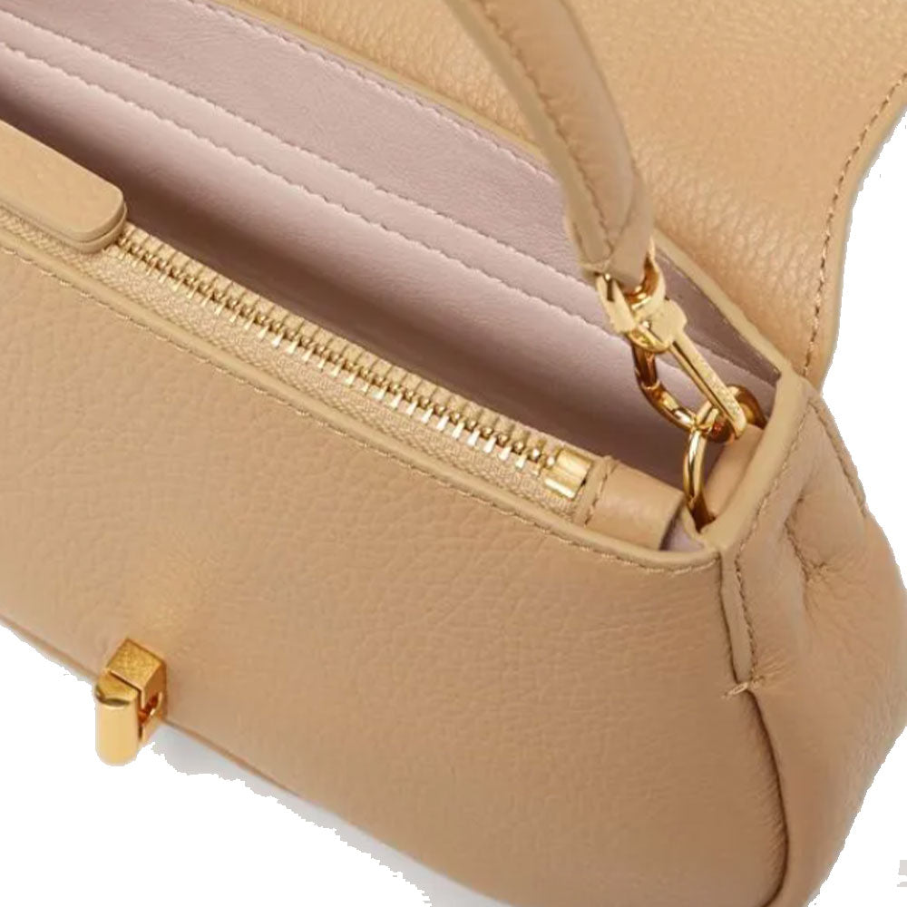 COCCINELLE Himma Linie 
Damenhandtasche mit Schultergurt aus Leder Fresh Beige Farbe Kleine Größe