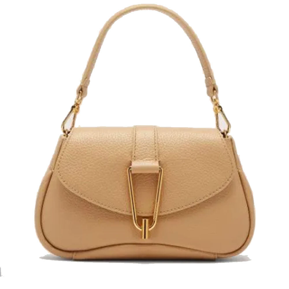 Borsa Donna a Mano con Tracolla COCCINELLE in Pelle linea Himma colore Fresh Beige Misura Piccola