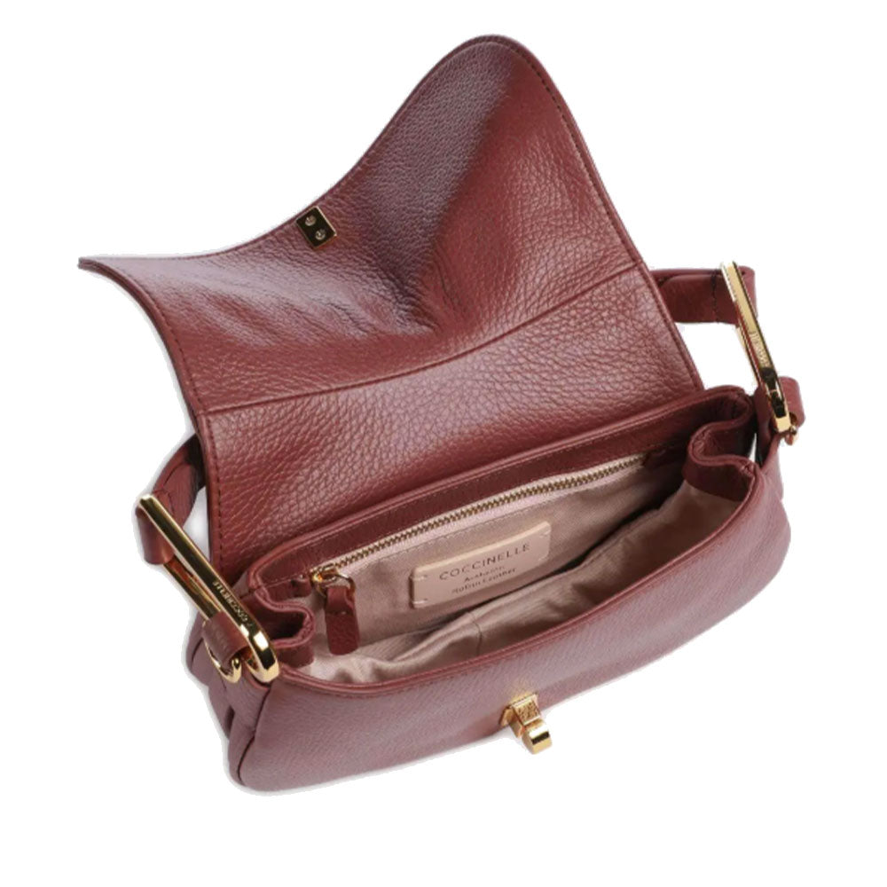 Borsa Donna a Mano COCCINELLE in Pelle Linea Magie Colore Brandy Misura Small