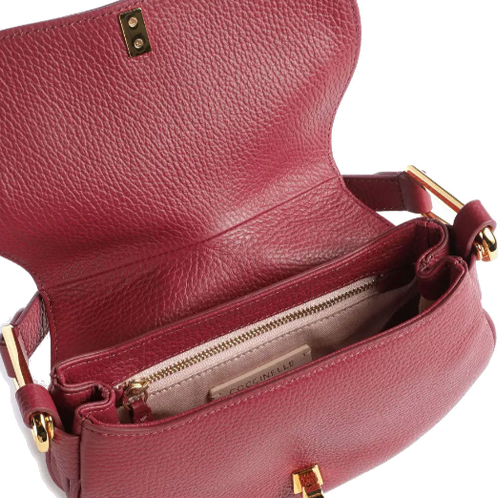 Borsa Donna a Mano COCCINELLE in Pelle Linea Magie Colore Garnet Red Misura Small