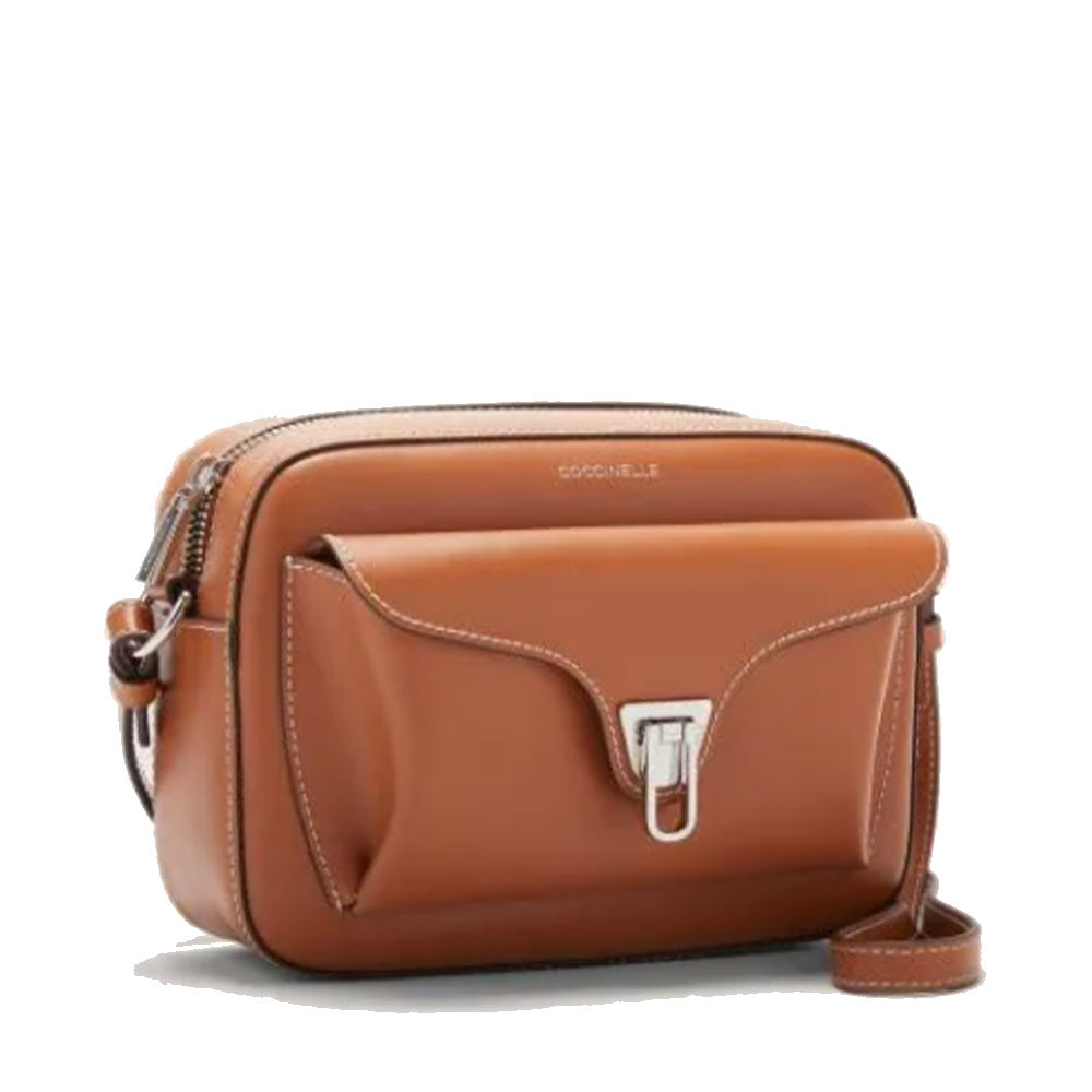 COCCINELLE Damen-Umhängetasche aus Glattleder Beat Line Farbe Cuir