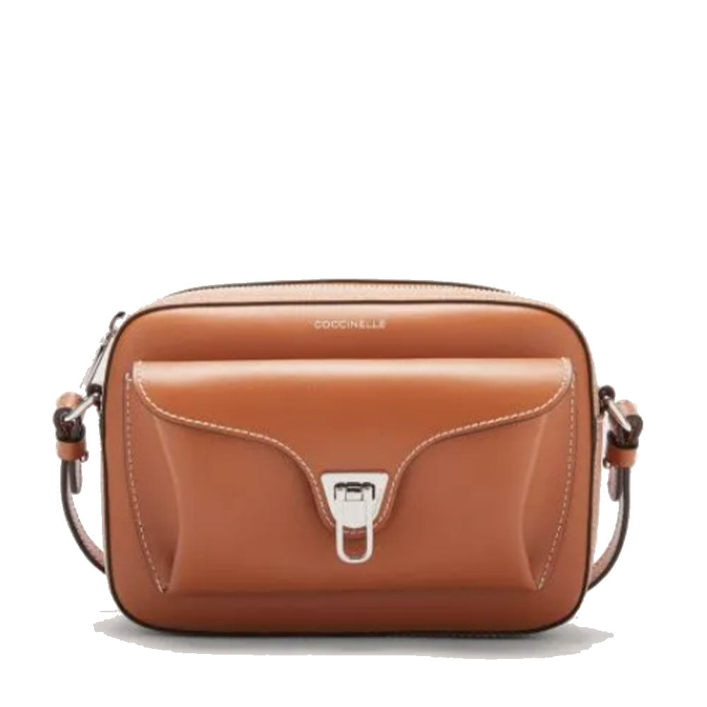 COCCINELLE Damen-Umhängetasche aus Glattleder Beat Line Farbe Cuir