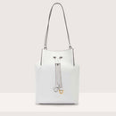 COCCINELLE Damen Umhängetasche aus Leder Roundabout Line Brillantweiß