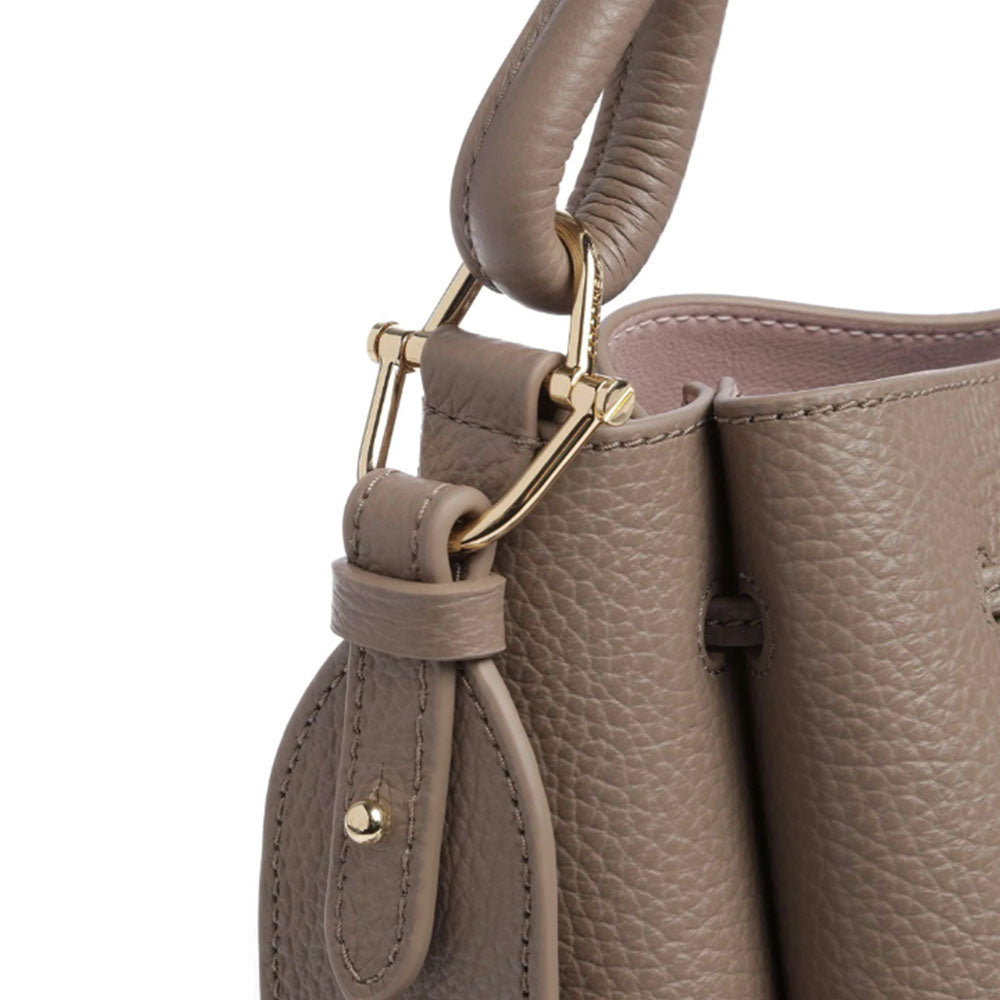 Borsa Donna Secchiello a Mano COCCINELLE linea Eclyps Small in Pelle Warm Taupe